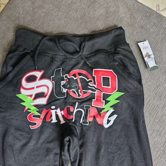 SHHH Men's Black Stop Snitching Pullover Hoodie & Joggers Trousers Size small - Picture 8 of 12